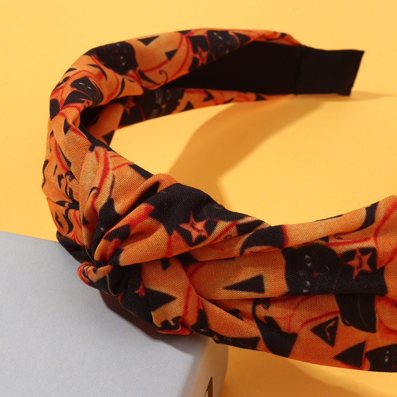 Wholesale Halloween Large Intestine Circle Party Plaid Skull Ghost Festiva Polyesterl Headband